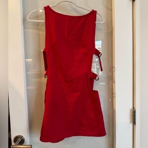 Peppermayo Vibrant Red Backless Dress